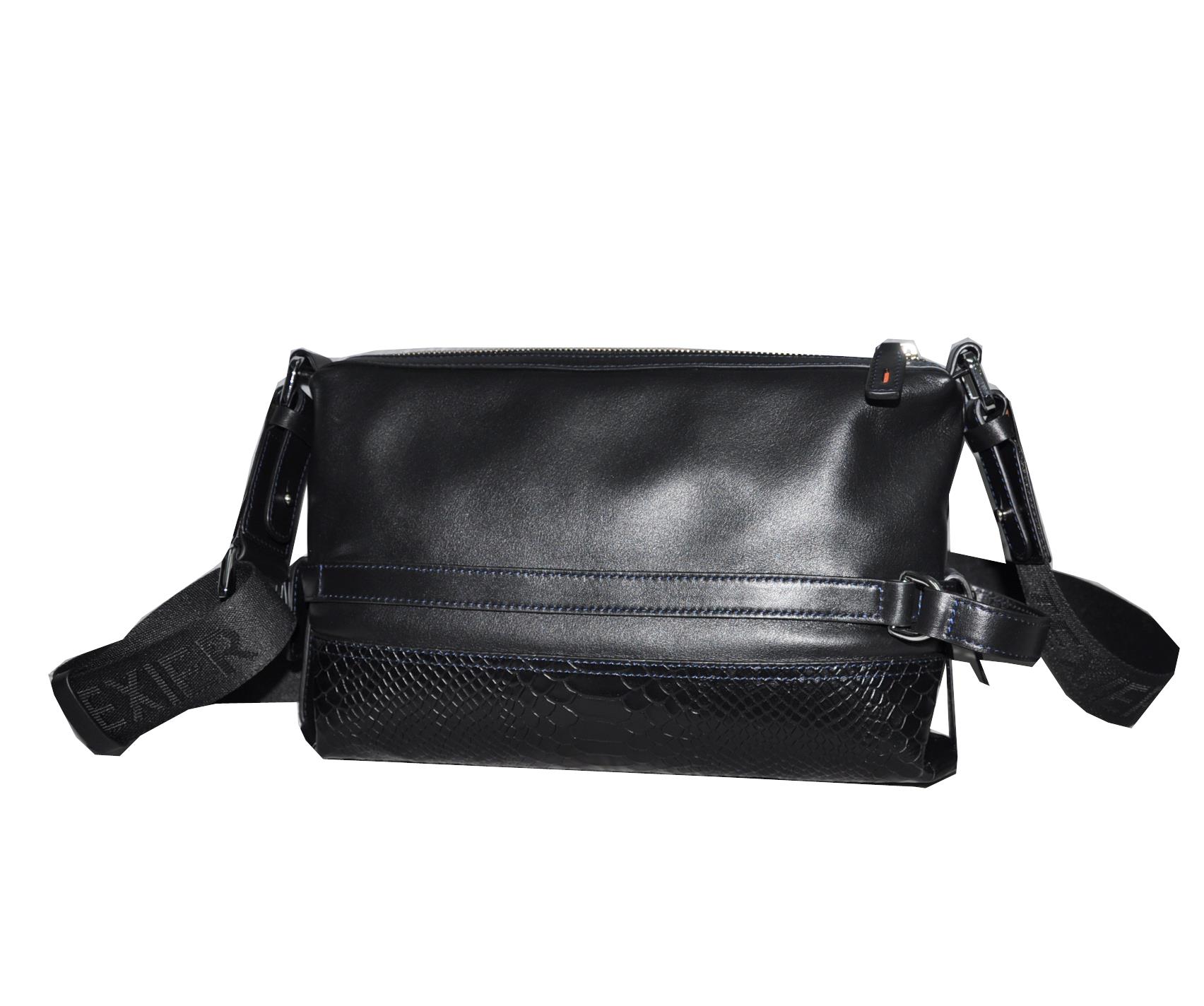 men leather bag with pattern