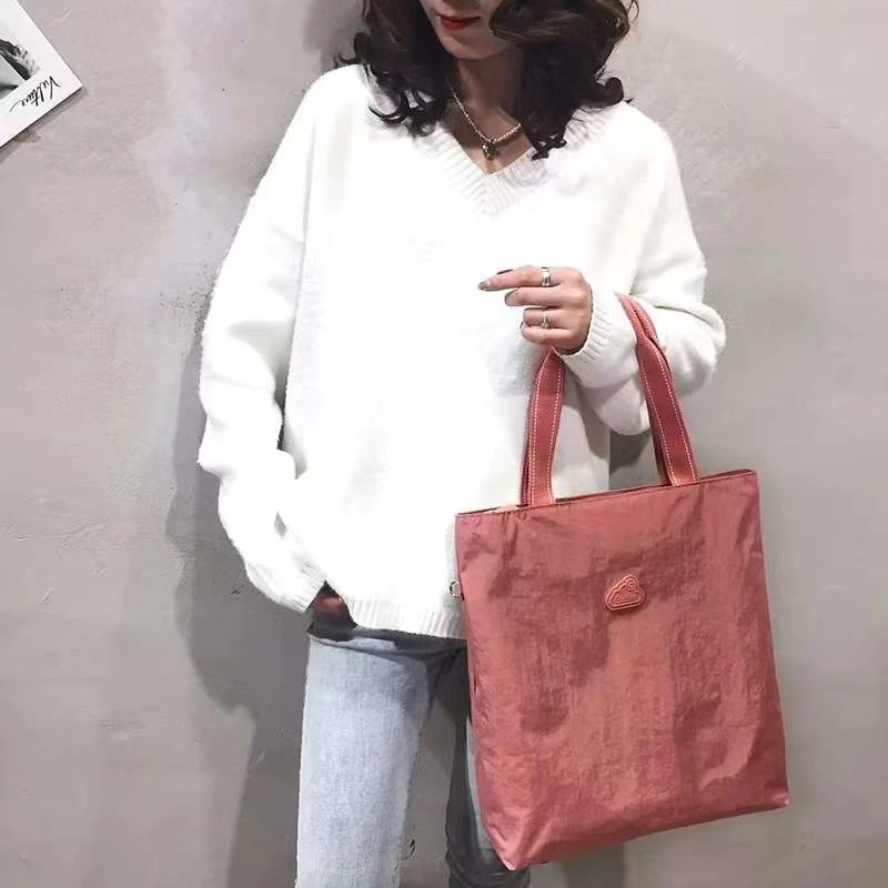 Pink Nylon Handbag