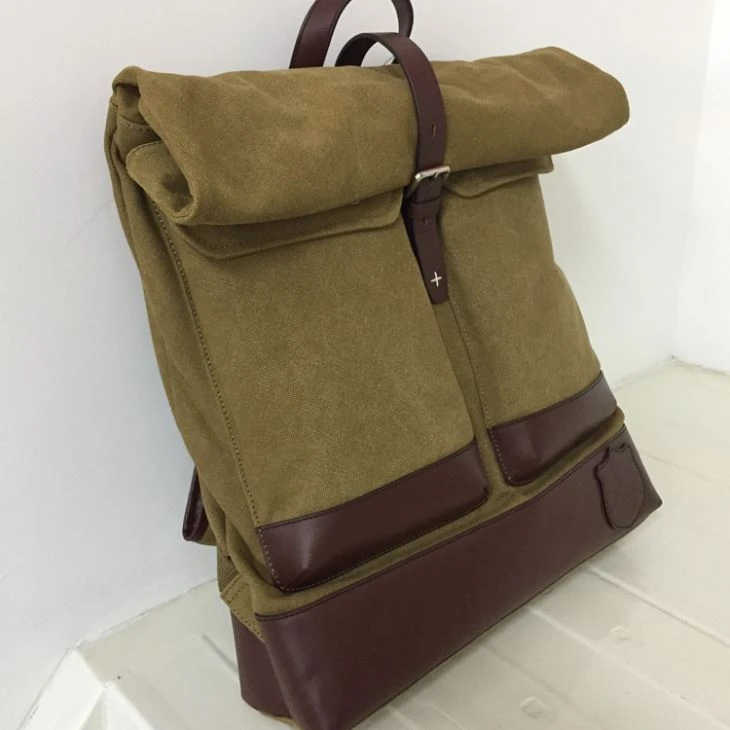 Canvas Lether Backpacks for Boys