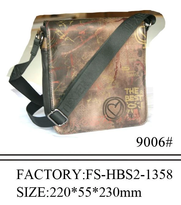 Printing Leather Shoulder Bag Men China