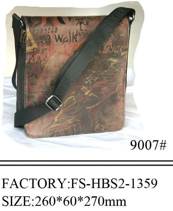 Printing Leather Shoulder Bag Men